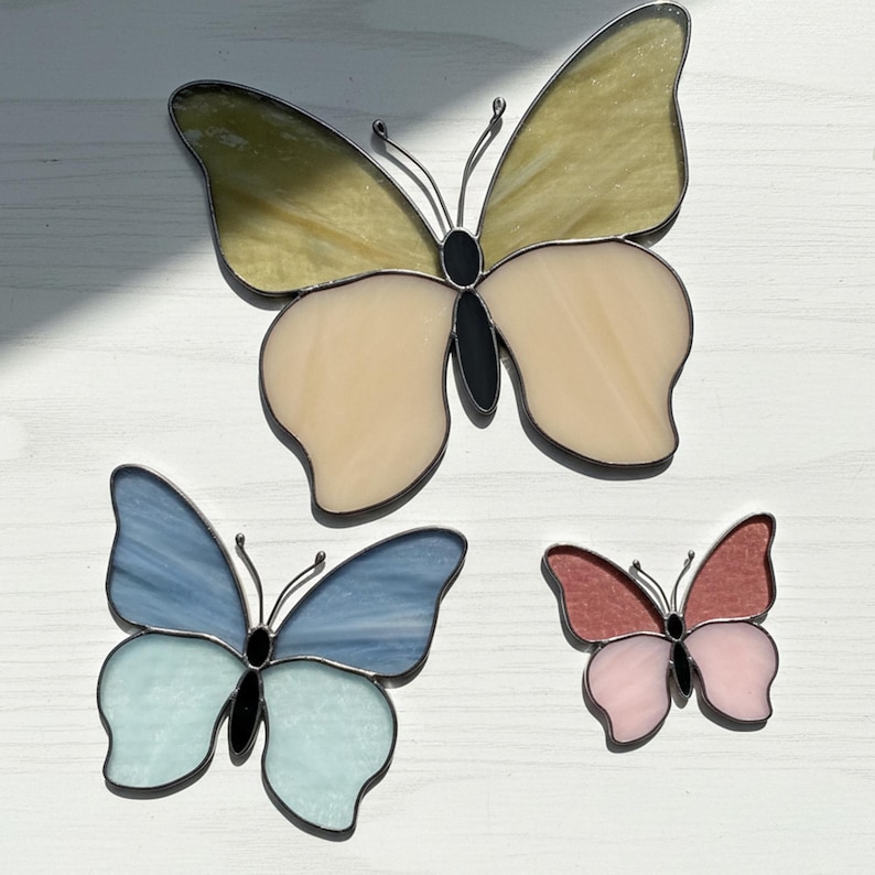 Butterfly Stained Glass Pattern: DIY Suncatcher (PDF/JPEG) image 1