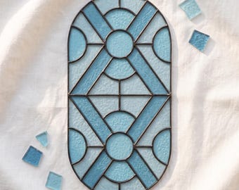 Geometric Suncatcher Stained Glass Pattern (PDF & JPEG)