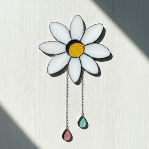Daisy Suncatcher Stained Glass Pattern: Modern DIY Craft (PDF/JPEG)