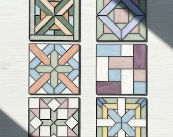 Geometrisches Glasmuster Bundle 2, Moderne Suncatcher Pack, Basteln Glasmalerei