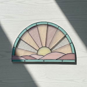 Landscape Suncatcher Stained Glass Pattern (PDF & JPEG)