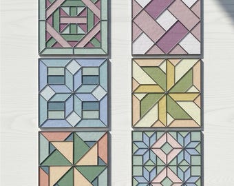 Geometric Glass Pattern Bundle, Modern Suncatcher Pack, Diy Stained Glass
