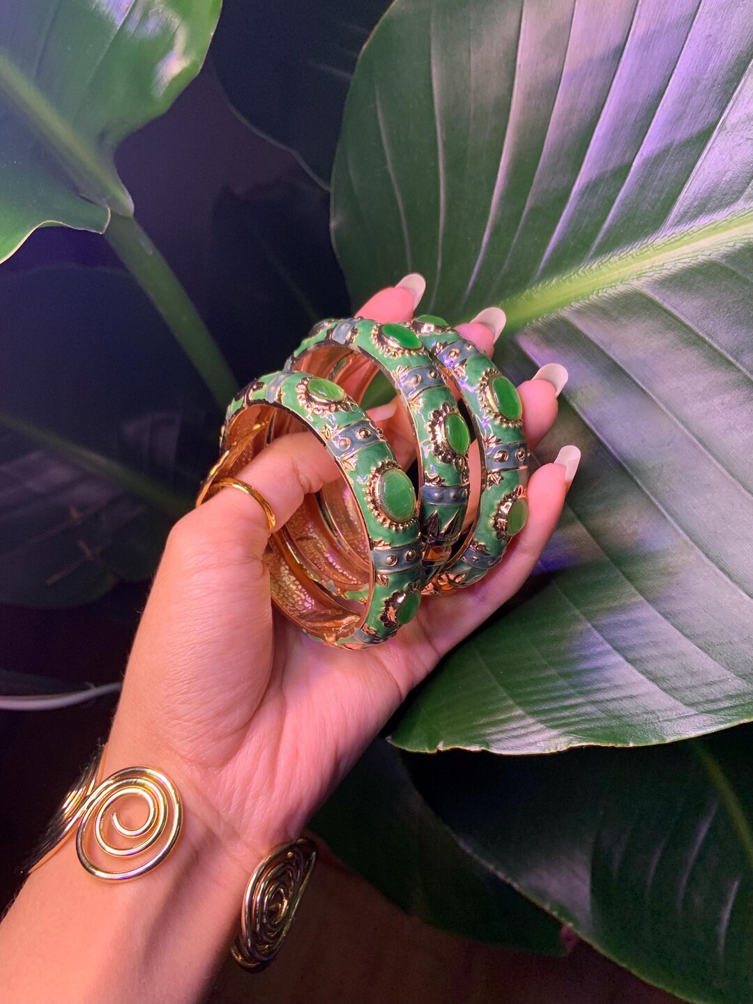 Golden Boho Bangle Bracelet Set