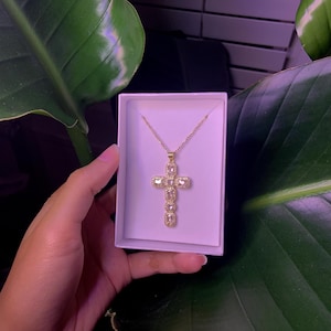 18k Gold Plated Cross Necklace: Y2K Faith Jewelry