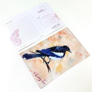 Cartoline con illustrazioni di uccelli / Arte colorata ispirata alla natura bretone / Acquista singolarmente o in set