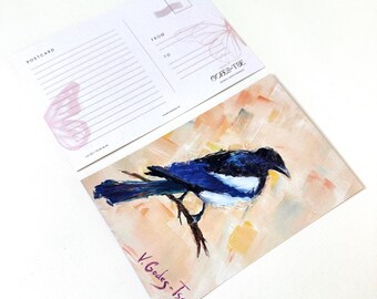 Postales con ilustraciones de aves / Arte bretón colorido inspirado en la naturaleza / Comprar individualmente o en conjunto