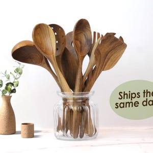 HANDMADE COOKING UTENSILS, chef gift, mothers day gift, Wooden utensils, Cooking utensils, Utensil set Farmhouse Gift, Cooking spoons