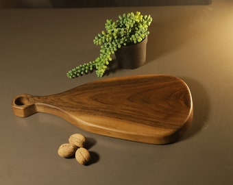 Handmade Walnut chopping Board - Elegant Kitchen Decor Piece -A great gift for Mothers day - bread board - wood serving board -camping board