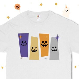 Midcentury Modern Halloween T-shirt Unisex - MCM, Vintage, Retro, Jackolantern, Halloween, Pumpkin