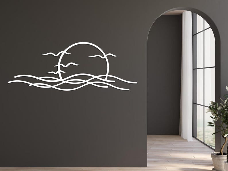 Seagulls Wall Art white color