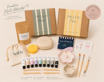 Personalisiertes Töpfer Set für JGA | Kreative Bachelorette Party Idee | Clay Date Bride & Crew | Junggesellinnenabschied Aktivität DIY