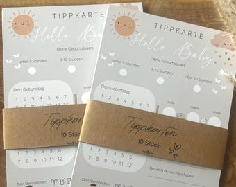 Babytipkaartenset voor babyshowerherinneringen