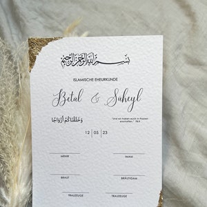 Dini Nikah Belgesi / Islamische Eheurkunde