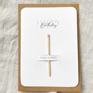 Geburtstagskarte Handgemacht "Make a wish"