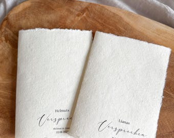 Coffret de vœux de mariage pour les mariés | Livret de vœux de mariage personnalisé | Ses mots | Ses mots