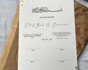 Your Nikah Belgesi / Islamic Marriage Certificate