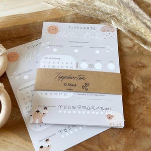 Babytipkaartenset voor babyshowerherinneringen