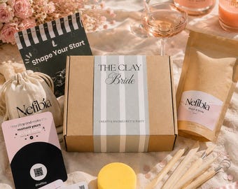 Personalisiertes Töpfer Set für JGA | Kreative Bachelorette Party Idee | Clay Date Bride & Crew | Junggesellinnenabschied Aktivität DIY