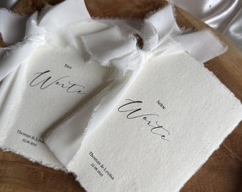 Ensemble de 2 vœux de mariage pour les mariés | Livret de vœux de mariage personnalisé | Ses mots | Ses mots
