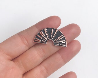 Vibe it Up Enamel Lapel Pin | Rose Gold