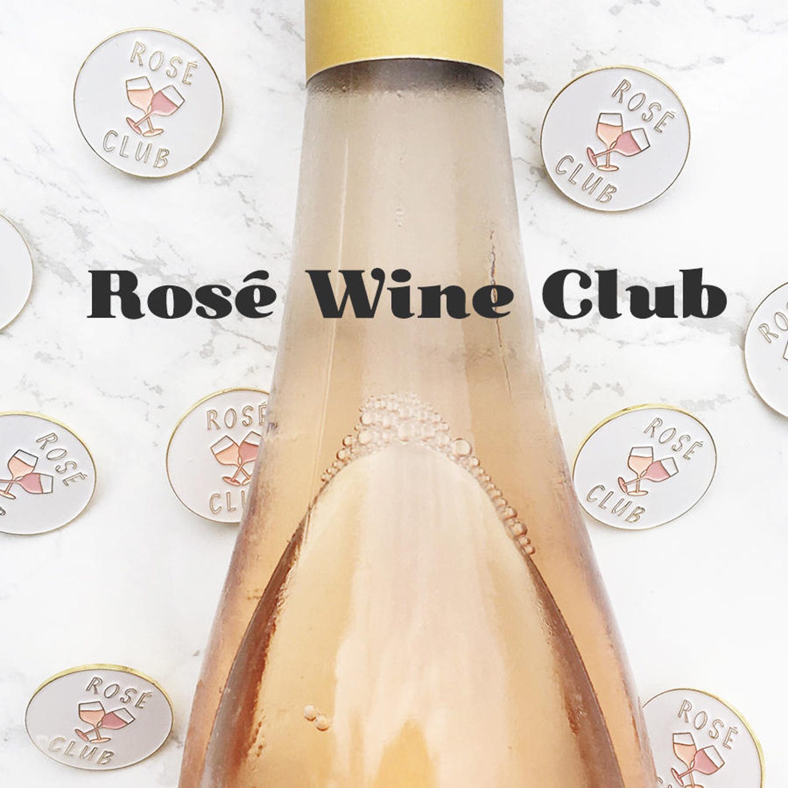 Rosé Wine Club Official Member Enamel Lapel Pin Rose Pink Etsy