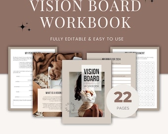 Vision Board Workbook, Goal Setting Journal, Law of Attraction Planner, Manifestation Guide, Dream Life Workbook, Vision Board Template