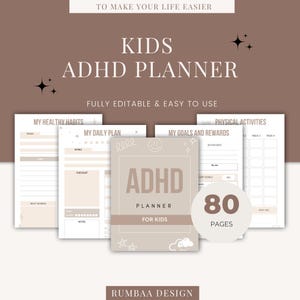 Agenda per bambini con ADHD, agenda per la routine quotidiana dei bambini, monitoraggio del comportamento, organizzatore dei compiti, diario stampabile per ADHD, agenda per bambini, strumento per genitori