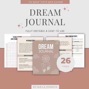 Dream Journal: Daily Dream Log & Tracker (PDF)