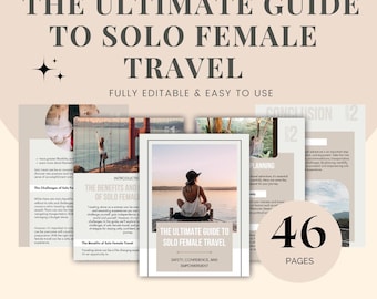 Solo Female Travel Guide, Women Travel Safety Tips, Digital Travel Ebook, Travel Planning Guide Female Backpacking, Adventure Travel Planner