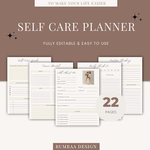 Self Care Planer, Wellness Journal, Planer für psychische Gesundheit, Täglicher Self Care Tracker, Mindfulness Journal, Selbstliebe Planer, Wellness PDF