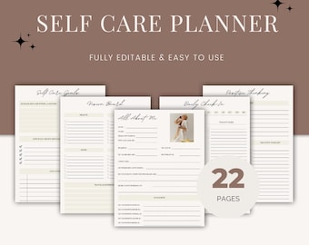 Self Care Planer, Wellness Journal, Planer für psychische Gesundheit, Täglicher Self Care Tracker, Mindfulness Journal, Selbstliebe Planer, Wellness PDF