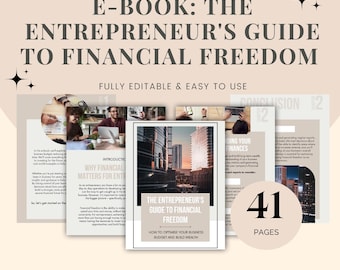 Financial Freedom Guide for Entrepreneurs Ebook, Business Finance Guide, Money Management, Wealth Building, Digital Ebook Success Strategies