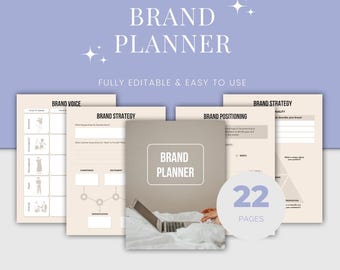 Business Branding Planner, Brand Strategy Workbook, Small Business Planner, Marketing Planner Brand Identity Guide Digital Business Template