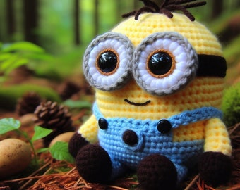 Cute Minions Crochet Pattern - DIY Kit - Easy To Follow - Little Amigurimi Crochet Pattern for Begginers - Digital Download - DIY Toys