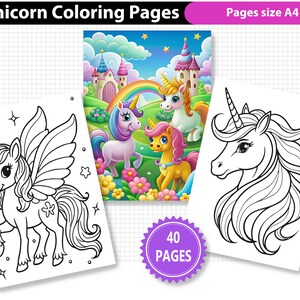 Einhorn Malvorlagen, Einhorn Malseiten für Kinder, Einhorn Malbuch, Einhorn Färbung, Kinder Malbuch