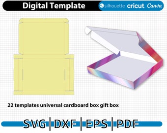 Download 22 versatile cardboard box gift box templates