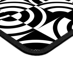 Gaming Mouse Pad. Black and white geometric gaming mouse pad with bold, symmetrical patterns, perfect for minimalist setups. image 4