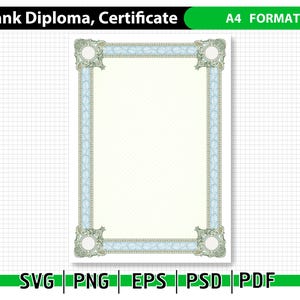Blanko-Diplom, Urkunde, Blanko-Urkunde, Rahmen, Rahmen, Rahmen, bedruckbar, digital, Vektor, Clipart, Urkunde, clip art
