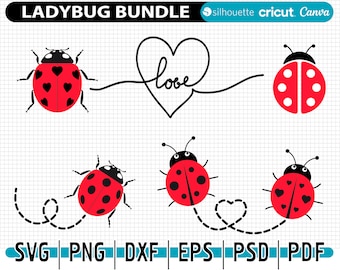 Ladybug SVG | Ladybug Bundle SVG Files | Ladybug SVG Layered | Ladybug Files for Cricut | Ladybug Clipart | Lady Bug Svg