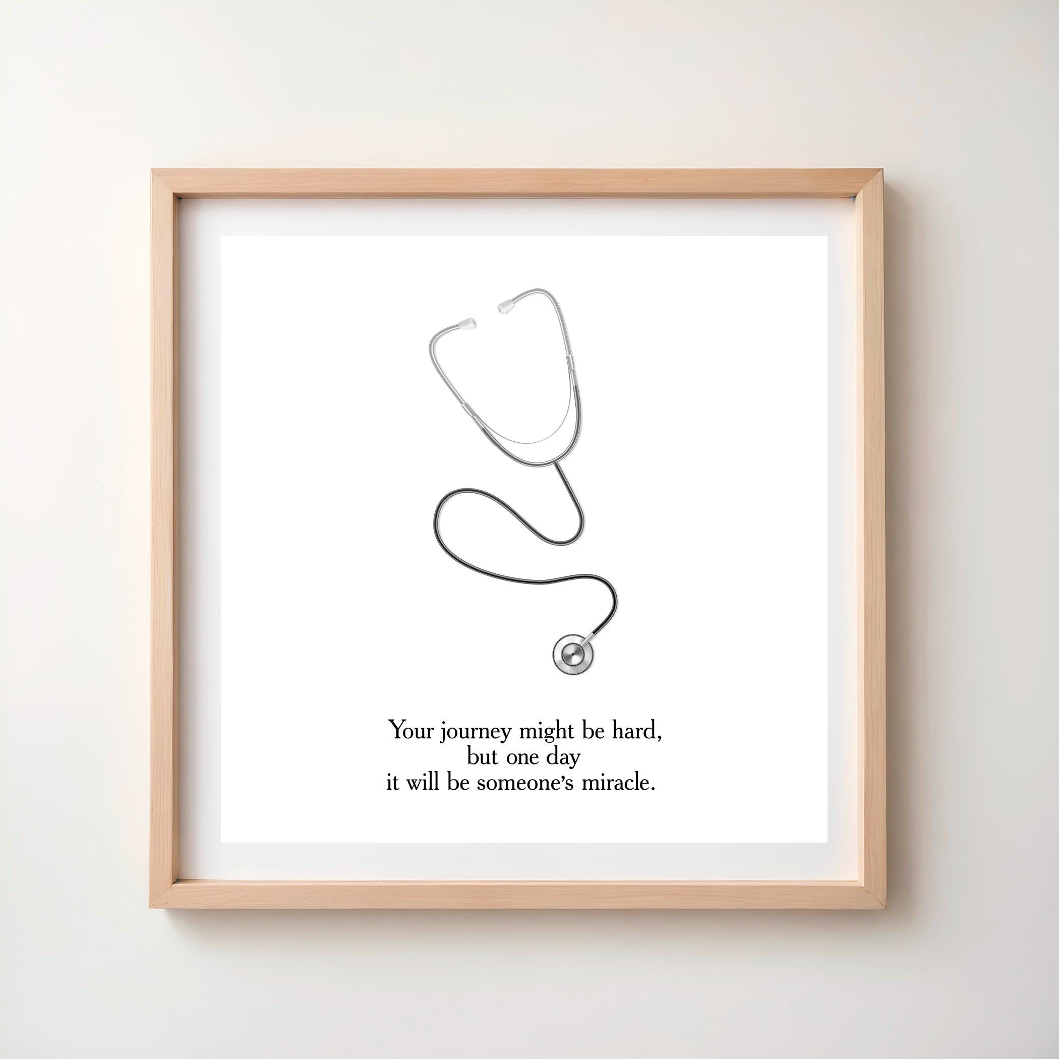 Inspirational Wall Art for Medical Students | Med School Graduation Gift | Nurse & Doctor Appreciation Print | Motivational Quote