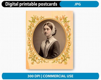 Digital printable postcards, Postcards Victorian Women, Postcards vintage, Postcards printable for junk journals