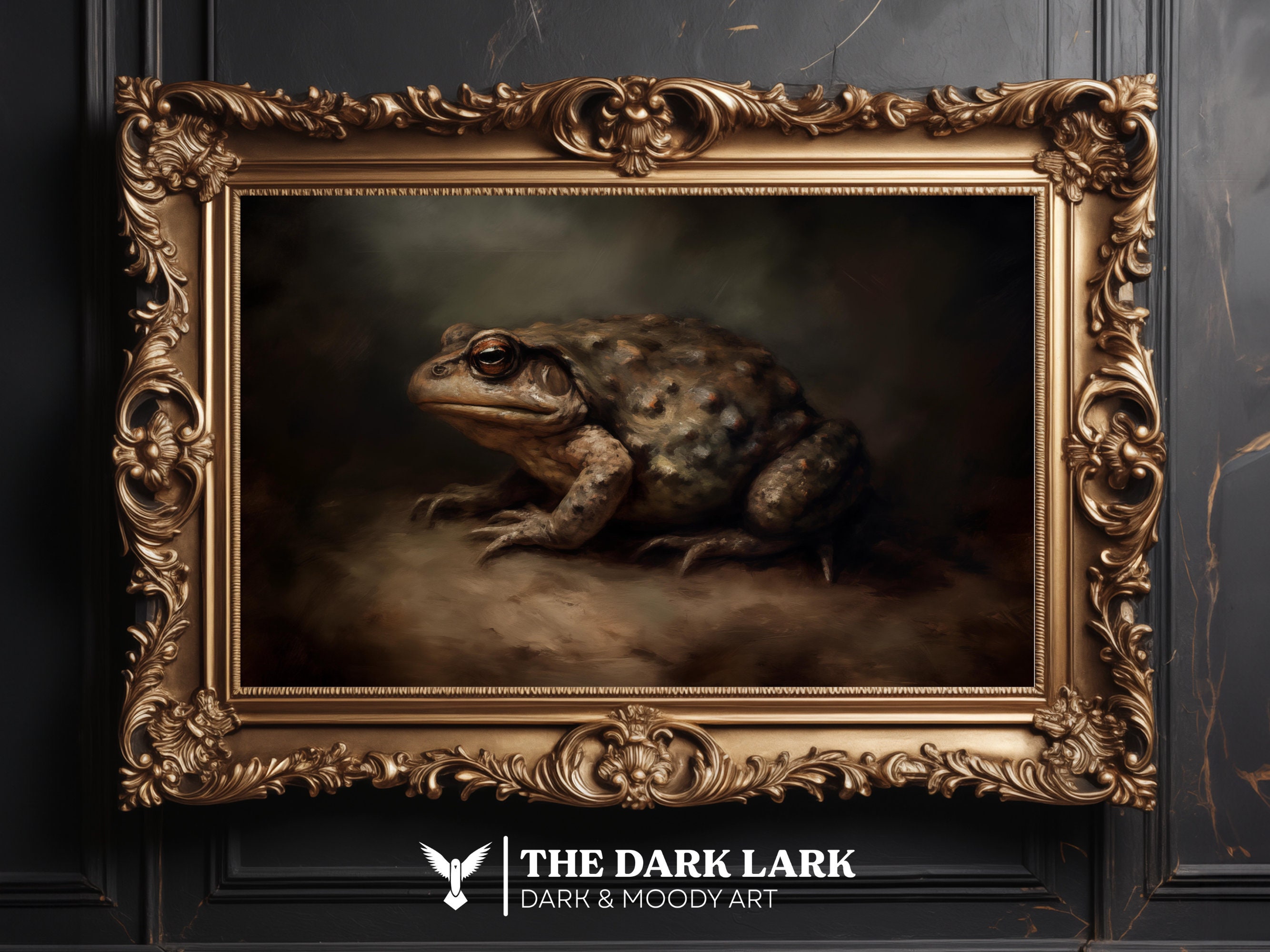 Toad Painting PRINTABLE Digital Download Wall Art, Dark and Moody ...