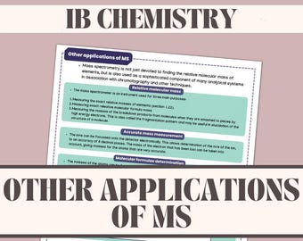 IB-chemienotities | Toepassing van MS