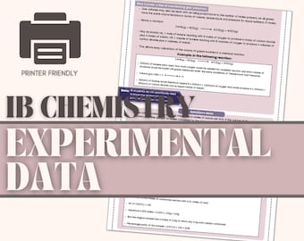 IB-chemienotities | Uitgebreide gids voor experimentele gegevens en analyse