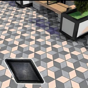 Rhombus - Plastic Mold for Making Concrete Paving Slabs and Garden Stepping Stones