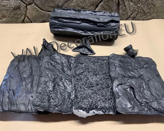 Set de 8 sellos de goma ArtDesigner: tapete de impresión para hormigón o yeso con patrones de piedra decorativa