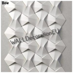 Set ANY Plastic molds for wall 3D panel for plaster (gypsum) or concrete - tile for decorative wall diy plaster panels &quot;Bow&quot;
