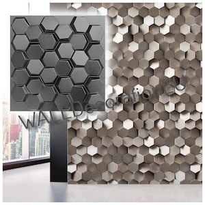 Set ANY Plastic molds for wall 3D panel for plaster (gypsum) or concrete - tile for decorative wall diy plaster panels &quot;Honeycomb&quot;