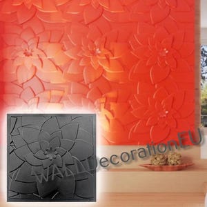 Set ANY Plastic molds for wall 3D panel for plaster (gypsum) or concrete - tile for decorative wall diy plaster panels &quot;Lotus&quot;