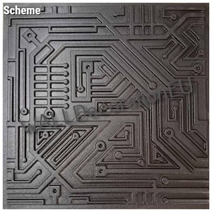Plastic mold for wall 3D panel for plaster (gypsum) or concrete - tile for decorative wall diy plaster panels &quot;Scheme&quot;